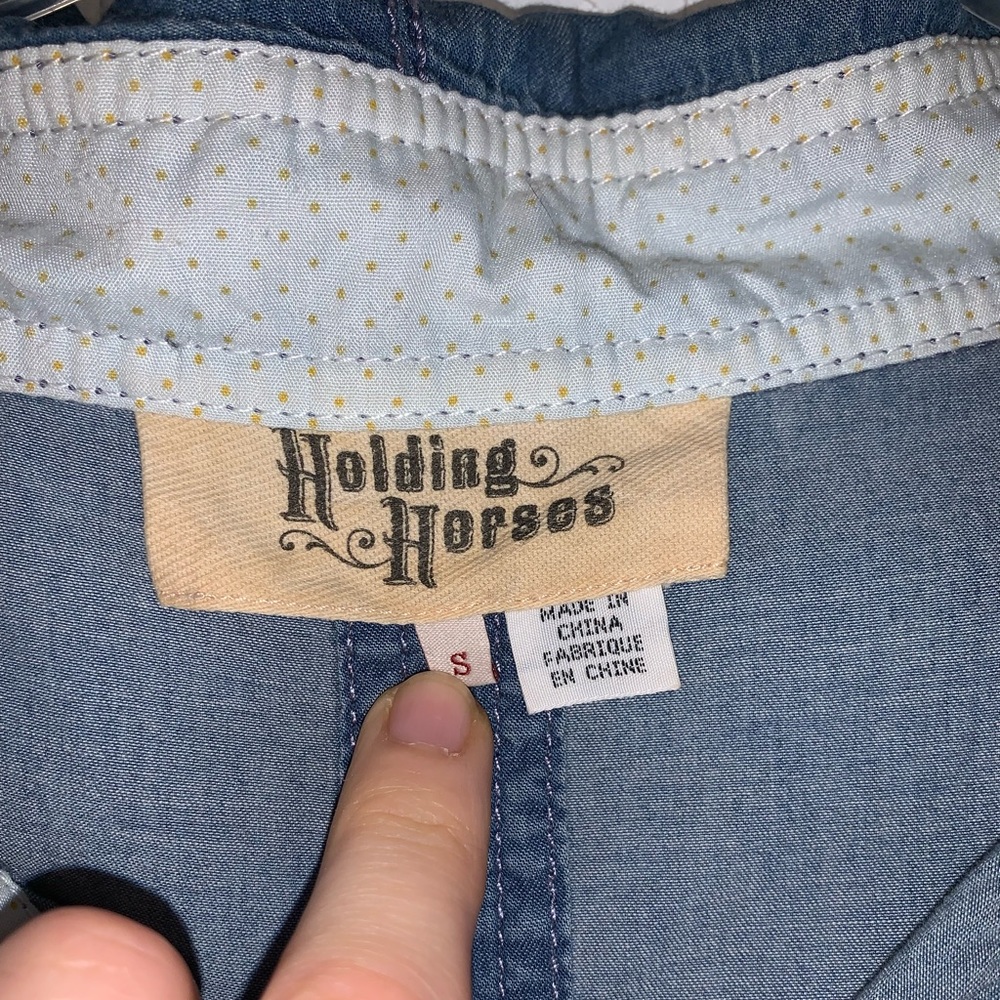 Anthropologie Hooded Chambray Jacket/Button Down - Picture 8 of 16
